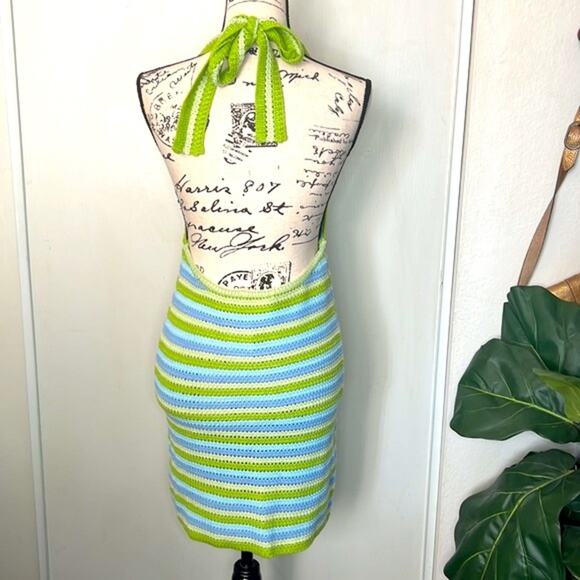 NWT! Free People Peppermayo Good Life Crochet Halter Dress size M/L - Picture 8 of 12